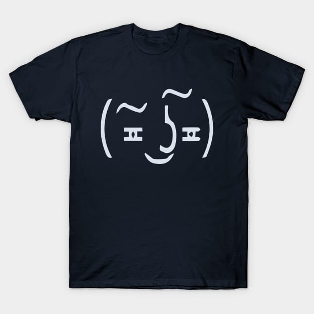 White | (͠≖ ͜ʖ͠≖) Suggestive Lenny Face T-Shirt by MaknArt